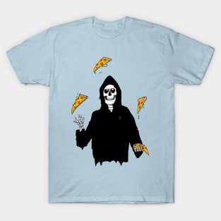 Grim Reaper Juggling Pizza T-Shirt